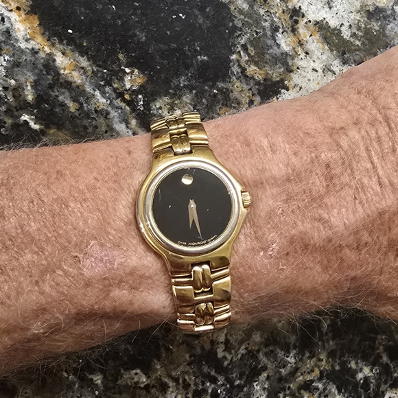 Movado Museum Olympian Watch - Vintage 88.A1.827.2 Women's Black & Gold - Picture 4 of 8